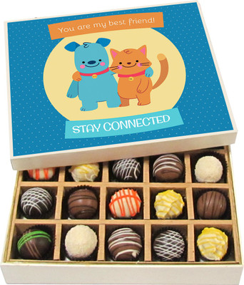 

Chocholik You Are My Best Friend Stay Connected - Dark, Milk, White Chocolate Truffles - 20pc Truffles(300 g)