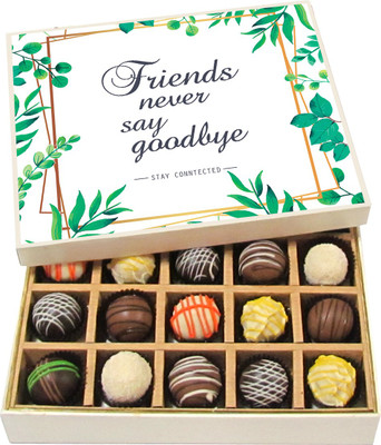 

Chocholik Friends Never Say Goodbye - Dark, Milk, White Chocolate Truffles - 20pc Truffles(300 g)