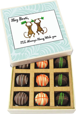 

Chocholik Hey Besti, I’ll Always Hang With You - Dark, Milk, White Chocolate Truffles - 9pc Truffles(135 g)