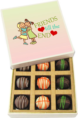 

Chocholik Friends Till The End - Dark, Milk, White Chocolate Truffles - 9pc Truffles(135 g)