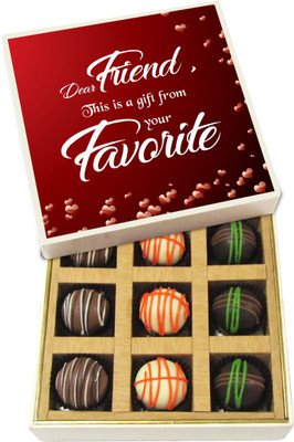 

Chocholik This Is A Gift From Your Favourite - Dark, Milk, White Chocolate Truffles - 9pc Truffles(135 g)