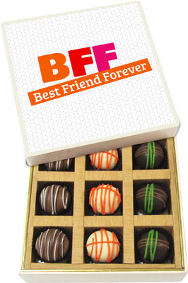 

Chocholik Friendship Gift - BFF Best Friend Forever - Dark, Milk, White Chocolate - 9pc Truffles(135 g)
