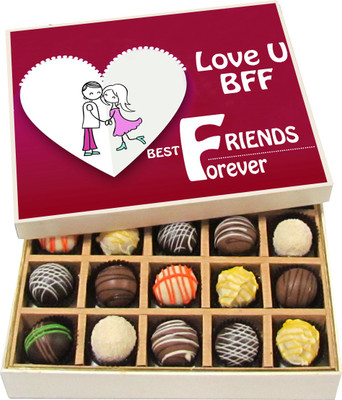 

Chocholik Love U Bff - Dark, Milk, White Chocolate Truffles - 20pc Truffles(300 g)