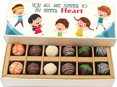 

Chocholik You All Are Summer To My Winter Heart - Dark, Milk, White Chocolate Truffles - 12pc Truffles(180 g)