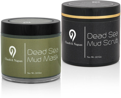

Chauth and Nagsan Natural Dead Sea Mud Scrub- 125 Gram & Dead Sea Mud Mask- 125 Gm, Pack of 2(Set of 2)