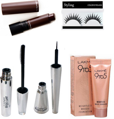 

Styling Eyelashes Brooke Candy Eyeliner & Mascara With Liptensity Lipstick & Lakme 9to5 Weightless Mousse Foundation Mansi278 Mansi302(Set of 5)