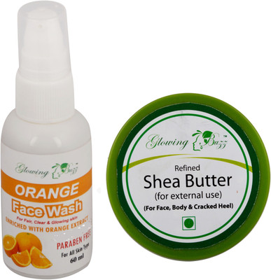 

Glowing Buzz Combos of Premium Shea Butter and Orange Face Wash(Set of 1)