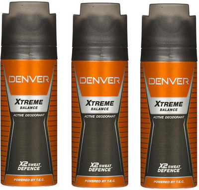 

Denver XTREME BALANCE ACTIVE DEODORANT 150 ML Deodorant Spray - For Men & Women(3 ml, Pack of 3)