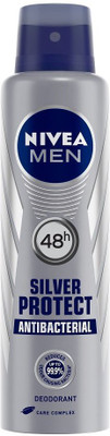

Nivea Silver Protect Antibacterial Deodorant Spray Body Spray - For Men(450 ml, Pack of 3)