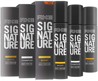

AXE CHAMPION BODY PERFUME 122 ML + SUAVE BODY PERFUME 122 ML + SPORT BODY PERFUME 122 ML Perfume Body Spray - For Men & Women(366 ml, Pack of 3)