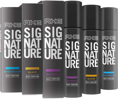 

AXE MYSTERIOUS BODY PERFUME 122 ML + MAVERICK BODY PERFUME 122 ML + SUAVE BODY PERFUME 122 ML Deodorant Spray - For Men & Women(366 ml, Pack of 3)
