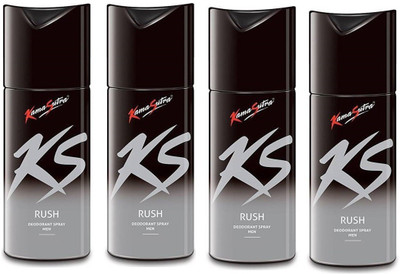 

ks RUSH Deodorant Spray - For Men (30g/45ml )pack of 4 Deodorant Spray - For Men(45 ml, Pack of 4)