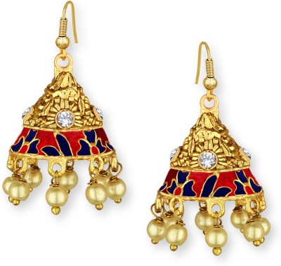 SPARGZ Galaxy Enamel Gold Plated Jhumki Alloy Jhumki Earring