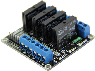 

SunRobotics 5V 4 CHANNEL SOLID STATE RELAY MODULE Electronic Components Electronic Hobby Kit