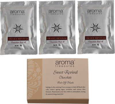 

Aroma Treasures ~ Sweet Revival Chocolate Peel Off Mask ~ Pack of 3 ~ 3 x 30 g = 90 g(90 g)