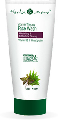 

Herbs and More Vitamin Therapy Face Wash, Tulsi and Neem, Moisturising | Antibacterial Clean up, 100g Face Wash(100 g)