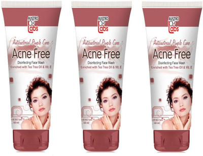 

Austro Acne Free Face Wash Pack of 3 (3*60ml) Face Wash(180 ml)