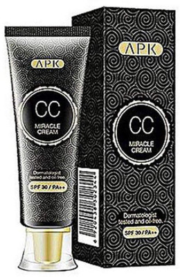 

APK Oil Free Dermatologist Tested CC Miracle Cream SPF 30/PA++ ~ Instance Radiance(50 g)