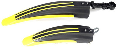 

fastped Outdoor Cycling 26" Bike Mountain MTB Road Bicycle Protector Front & Rear Splash Tire Fenders Mudguard Mud Guard Set Clip-on Front & Rear Fender(Yellow)