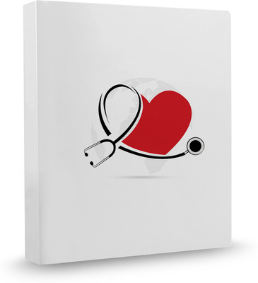 

100yellow Heart design PVC Plastic, Ring Binder(Set Of 1, Multicolor)