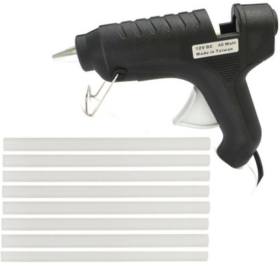 FADMAN BLACK 40W 40 WATT HOT GLUE GUN WITH ONLY 8 GLUE STICKS Standard Temperature Corded Glue Gun(7 mm)