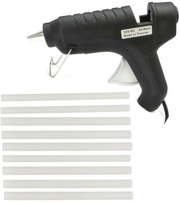 FADMAN ITEK BLACK 40W 40 WATT HOT GLUE GUN WITH 9 GLUE STICKS Standard Temperature Corded Glue Gun(11 mm)