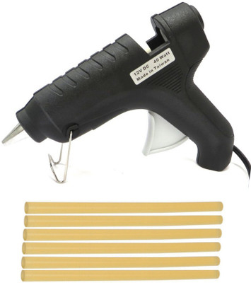 FADMAN ITEK BLACK 40W 40 WATT HOT GLUE GUN WITH 6 YELLOW GLUE STICKS Standard Temperature Corded Glue Gun(11 mm)