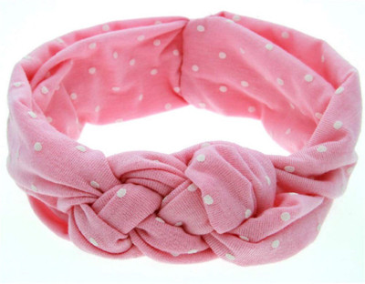 

Ziory 1 Pc Baby Pink Printing Knot Hair Band Head Band(Pink)