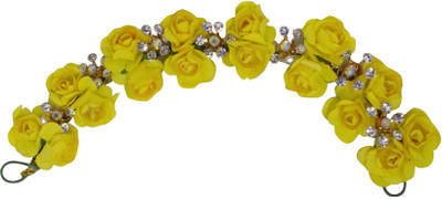 

Fully Women Stylish Bun Maker Hair Accessories Gajra Hair Clip(Yellow)