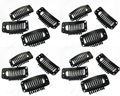 

Jampak™ Hair Wig Clips 16 pcs, Hair Toupee Clips, Hair Patch Clips, Hair Extension Clips, hair Attachment Clips, Hair Bonding Clips For Men & Women, (Black) Hair Clip(Black)
