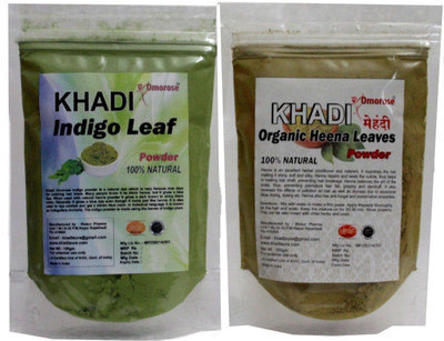

Khadi Omorose Indigo & Heena Powder (100% Natural) Hair Color(Black)