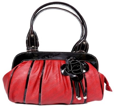 

DELMA Hand-held Bag(Maroon, Black), Black;maroon