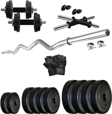

RIGHTWAY GYM COMBO 8 KG PVC 2 DUMBBELL ROD & 1 3 FEET CURL BAR WITH 2 LOCKS Home Gym Combo(0 - 20 kg)