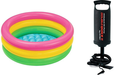 

Navkar 4 Feet Big Size Inflatable Swimming Pool With Hand Pump Inflatable Pool(Multicolor)
