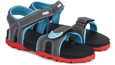 

Puma Boys & Girls Velcro Sports Sandals(Grey, Quiet shade-nrgy turquoise-pum