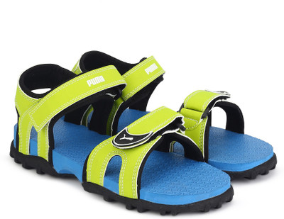 

Puma Boys & Girls Velcro Sports Sandals(Light Green, Limepunch-puma black