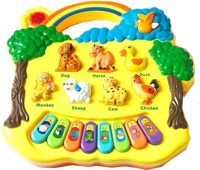 

Saisan Animal Farm Piano with With Musical Piano Toy(Multicolor)
