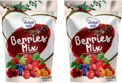 

Delight Nuts Berries Mix-200g (Pack of 2) Assorted Fruit(400 g, Pouch)