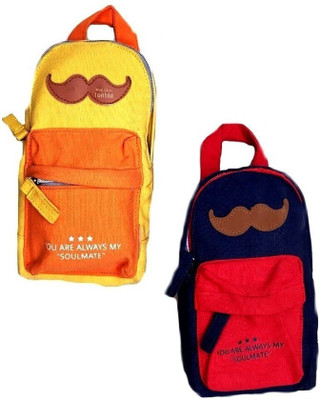 

S2KCrafts S2KC-1307 S2KC-1307 Bag Pouch Art Polyester Pencil Boxes(Set of 2, Yellow, Red)