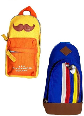 

S2KCrafts S2KC-1306 S2KC-1306 bag pouch Art Polyester Pencil Boxes(Set of 2, Yellow, Multicolor)