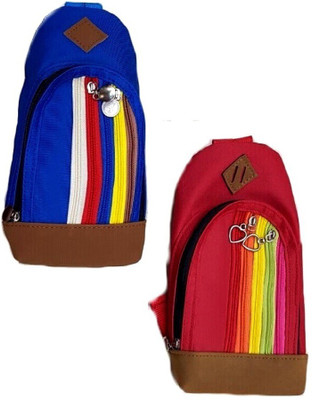 

S2KCrafts S2KC-1317 S2KC-1317 bag pouch Art Polyester Pencil Boxes(Set of 2, Dark Blue, Multicolor)