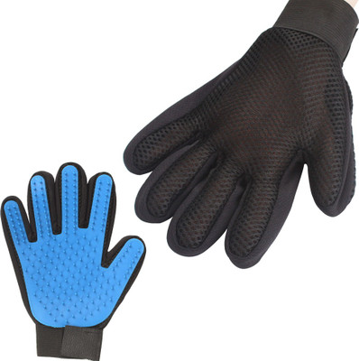 

Nika Five Finger Deshedding Gloves Grooming Gloves for Dog, Cat(Multicolor, Fits All)