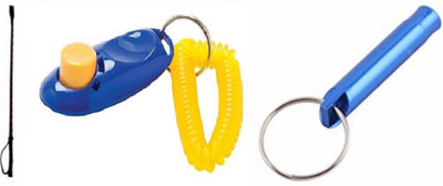 

Foodie Puppies Dog Combo Training Kit - Training Hunter Stick + Clicker with Wrist Strap + Training Whistle (Color May Vary) Plastic Training Aid For Dog