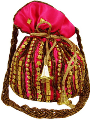 

opazo Pink color party botua Potli(Pink)