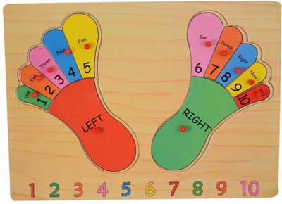 

Instabuyz Non-toxic eco friendly Educational Wodden Board /puzzle for Kids(10 Pieces)