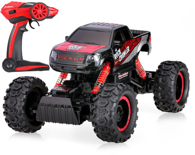 

Emob Monster Pickup Truck Racing Rally Off-Road 4 Wheel Rechargeable Remote Control Rock Crawler Car with High Strength Shock absorber(Black)