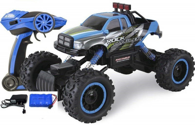 

Emob Fully Functional Monster Pickup Truck Racing Rally Off-Road 4 Wheel Rechargeable Remote Control Rock Crawler Car With Custom Print(Blue)