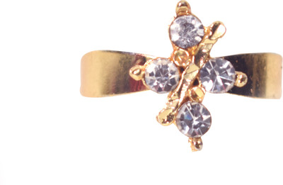 

site teccho GOLD RING Metal Diamond Ring, Gold;silver