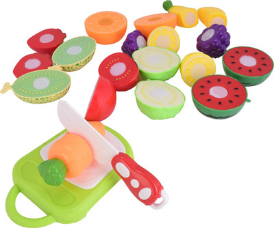 

Aarushi Realistic Sliceable Fruits or Vegetables Cutting Play Kitchen Set Toy (10 pcs Set) with Various Fruits Or Vegetables,Knife,Plate and Cutting Board for Kids