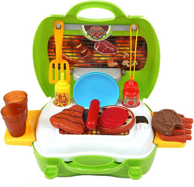 

TALKING GANESHA Bring Along Barbeque Cooking Playset Suitcase Set Toy For Kids - 23 Pieces